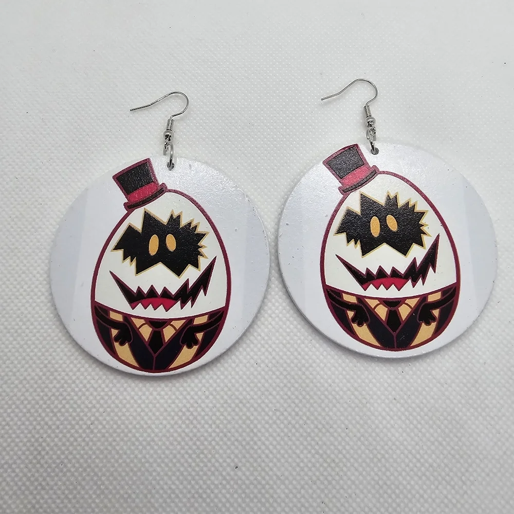 Hazbin Hotel Helluvaboss Earrings! Egg Bois‎ Fat Nuggets Queen Bee Fizz Handmade